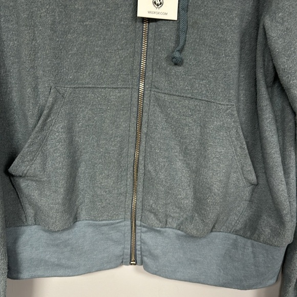 Wildfox Gray Sport Carta SUPER SOFT Full Zip Hoodie Jacket, S (runs big)  NWT - Picture 6 of 9